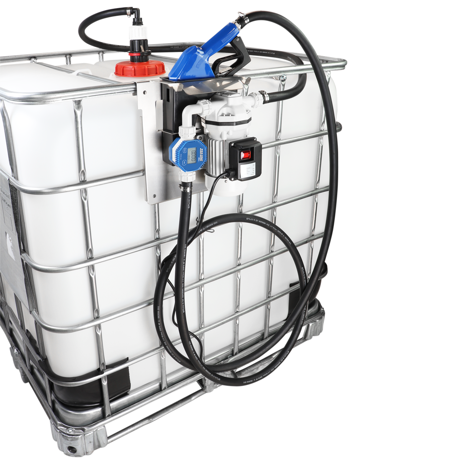 ZE9115-IBC1 - DEF Electric Pump Kit w/Stainless Steel Auto Shut-Off Nozzle and Meter