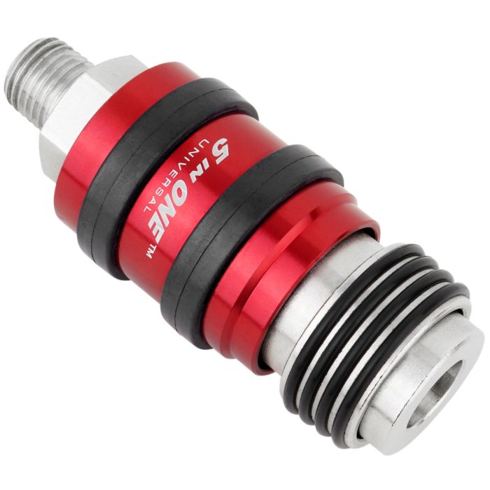 5 In One® Universal Safety Exhaust Quick-Connect Industrial Coupler, 1/4