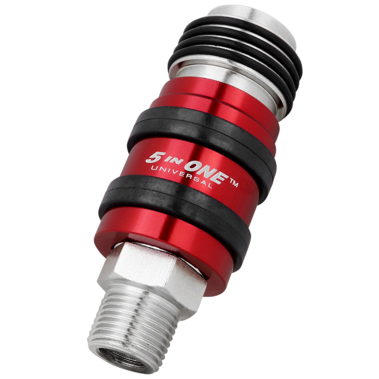 5 In ONE™ Universal Safety Exhaust Quick-Connect Industrial Coupler, 3/8