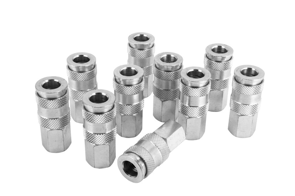 764ST - Milton® 1/4" FNPT High Flow (V-Style) Quick-Connect Steel Coupler (Box of 10)