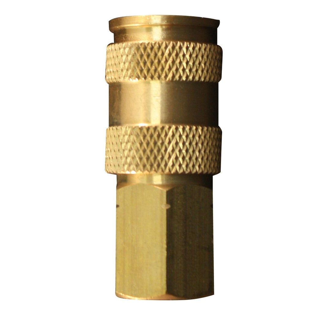 S-764W - Milton® 1/4" FNPT High Flow (V-Style) Quick-Connect Brass Coupler (Sold Individually)