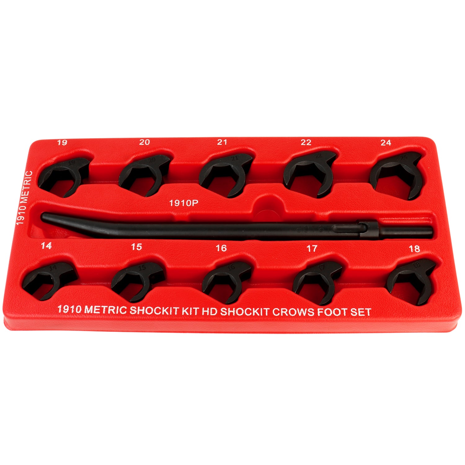 Shockit™ Crows Foot Industrial/Hydraulic Fittings Socket Remover Air Hammer Powered SAE Set & Metric Set - 10 Piece