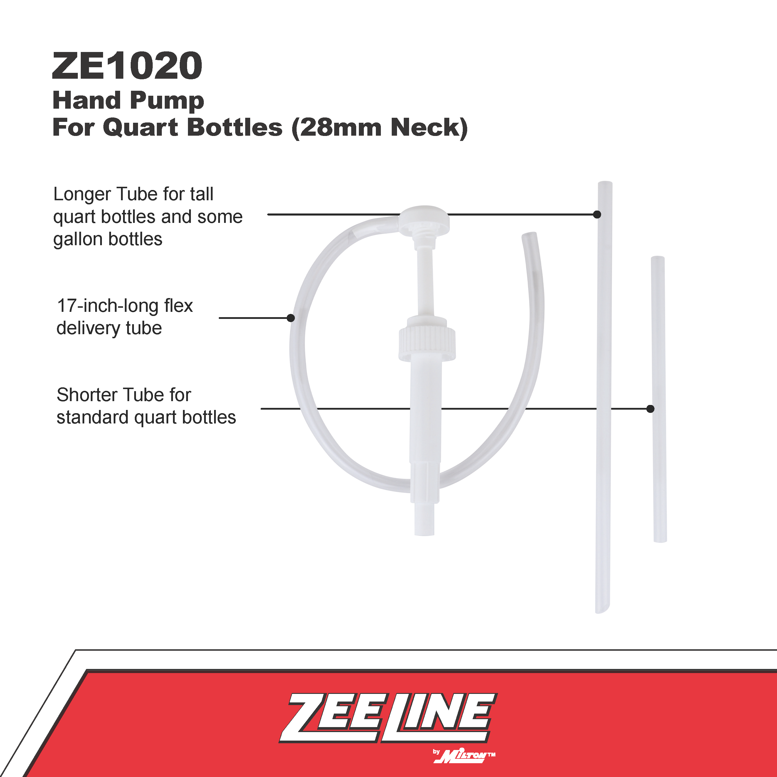 ZE1020 – Hand Pump for Quart Bottles (28mm neck)