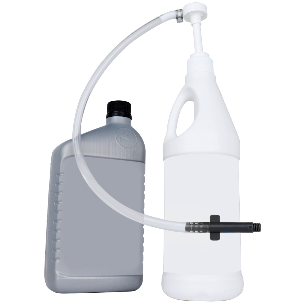 ZE1021 Hand Pump for Quart Bottles with Plastic HandsFree Adapter