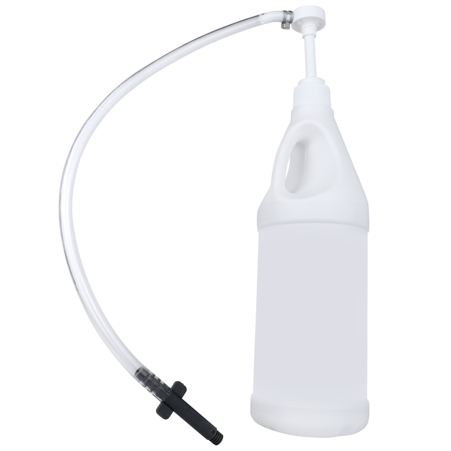ZE1021 – Hand Pump for Quart Bottles with Plastic Hands-Free Adapter (28mm neck).
