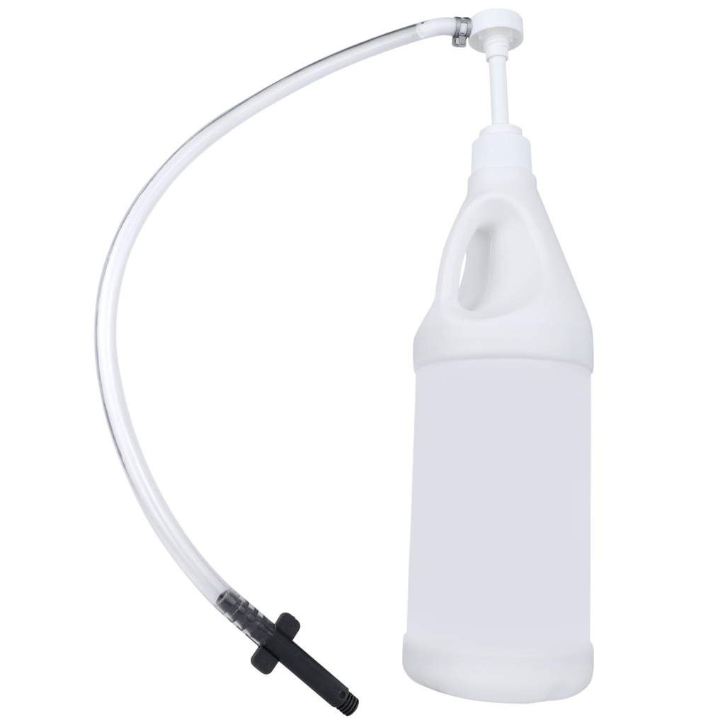ZE1021 – Hand Pump for Quart Bottles with Plastic Hands-Free Adapter