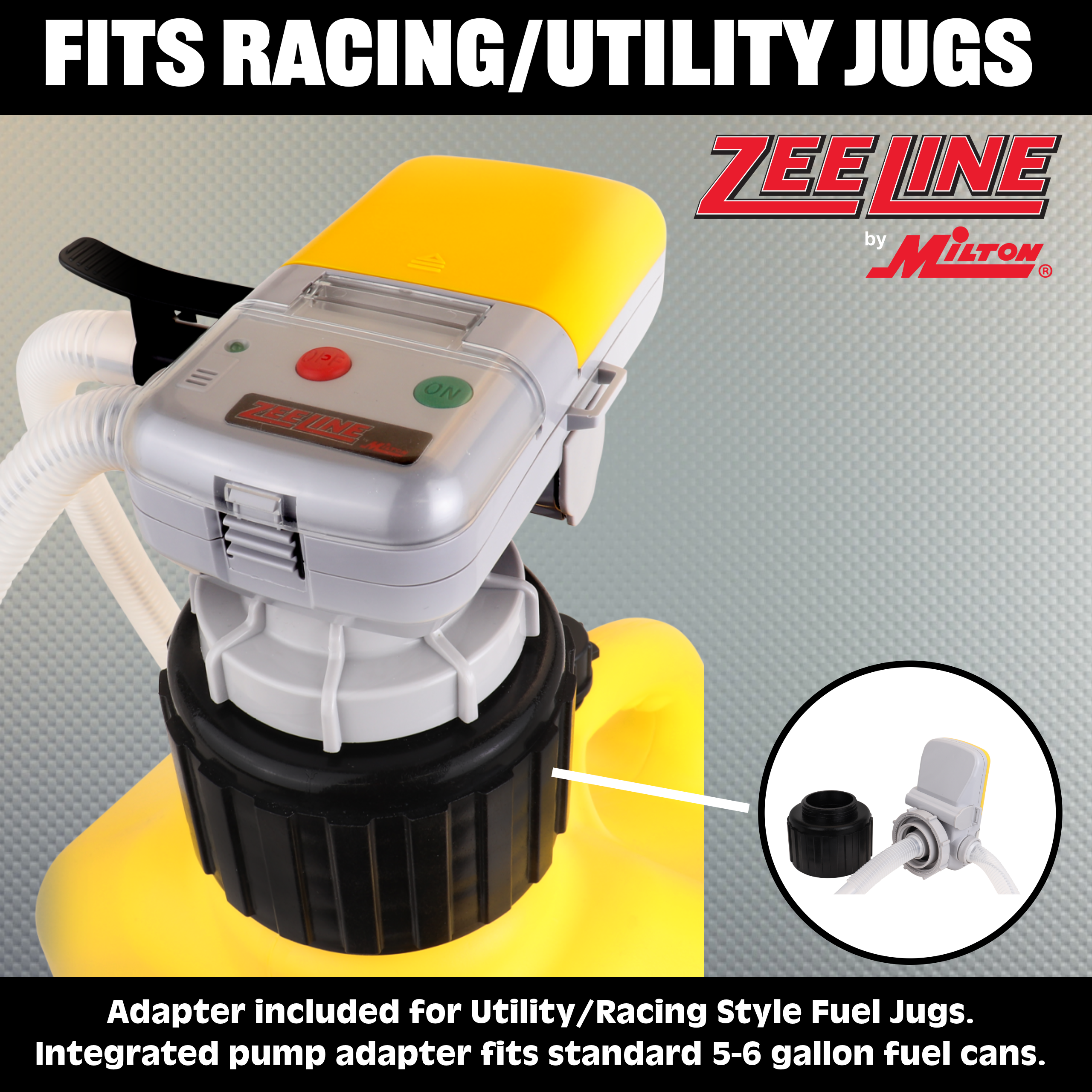 ZE1030XLD – AA Battery Powered Fuel Can Transfer Pump for Racing Style Fuel Cans