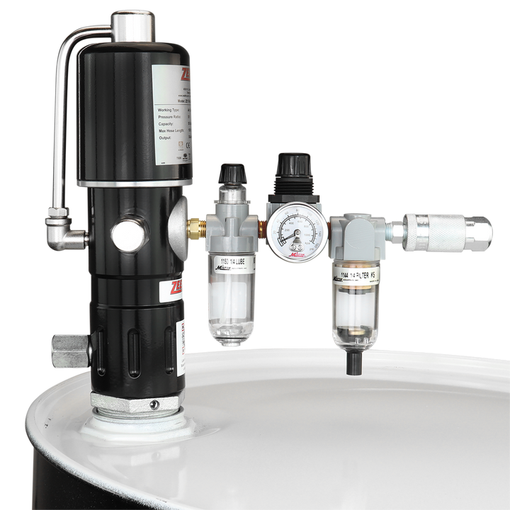 ZE1746K – 5:1 Pneumatic Piston Pump for 55-Gallon Drums w/FRL