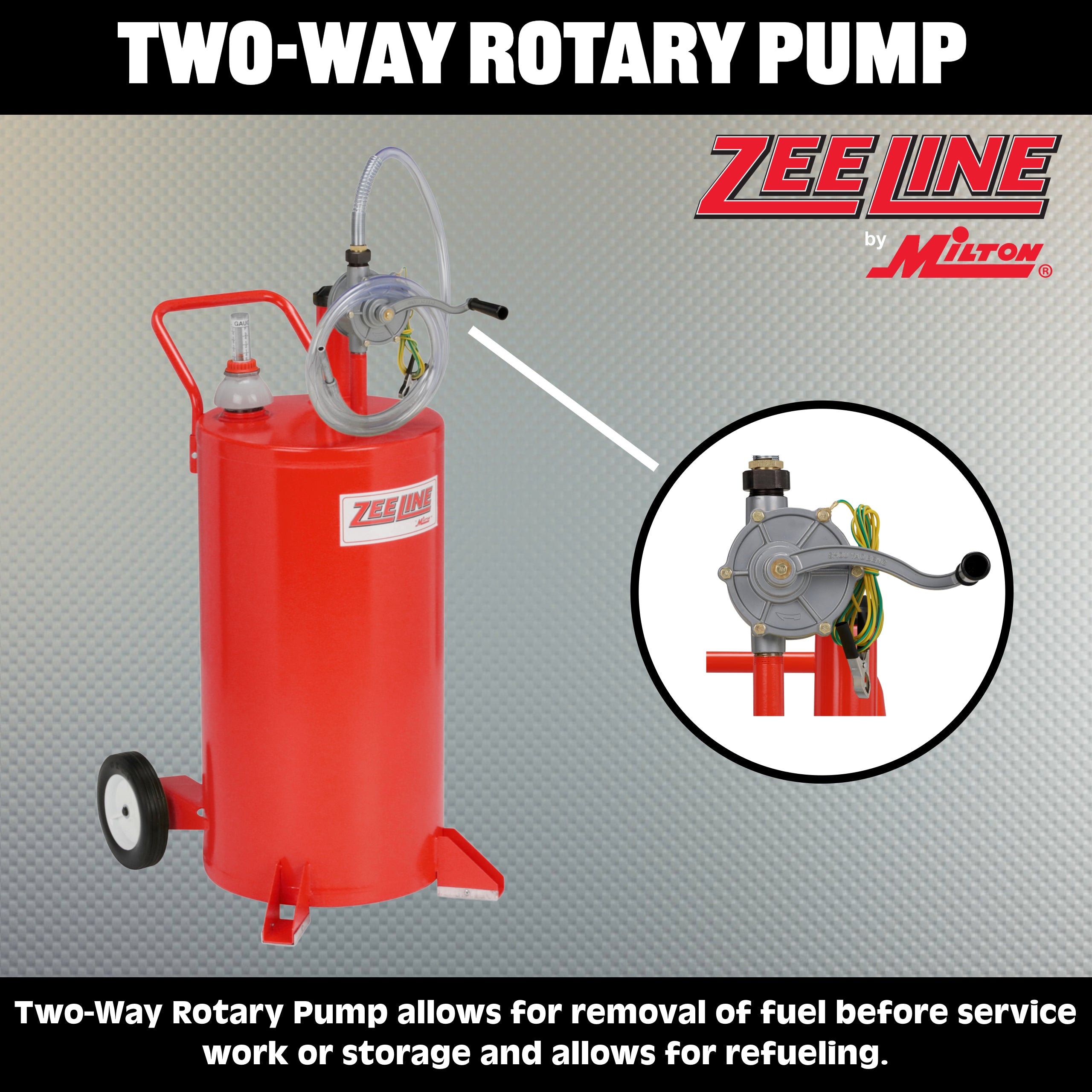 ZE25FC - 25-Gallon Fuel Caddy w/Two-Way Rotary Pump