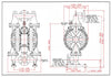 ZE32164AB - 2" Aluminum Diaphragm Pump