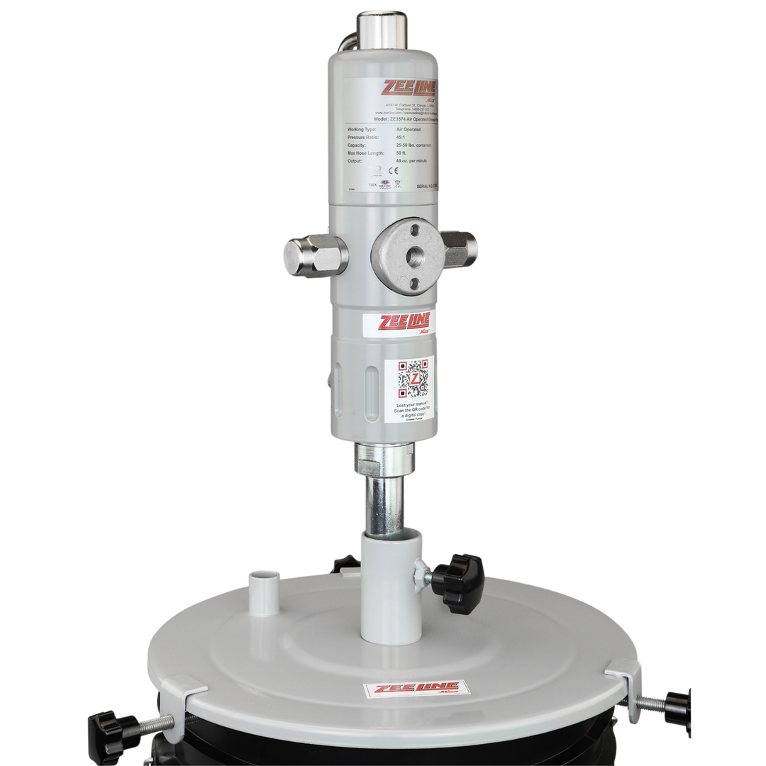 ZE3574-Air operated 60:1 grease system for 25-50lb pail with max