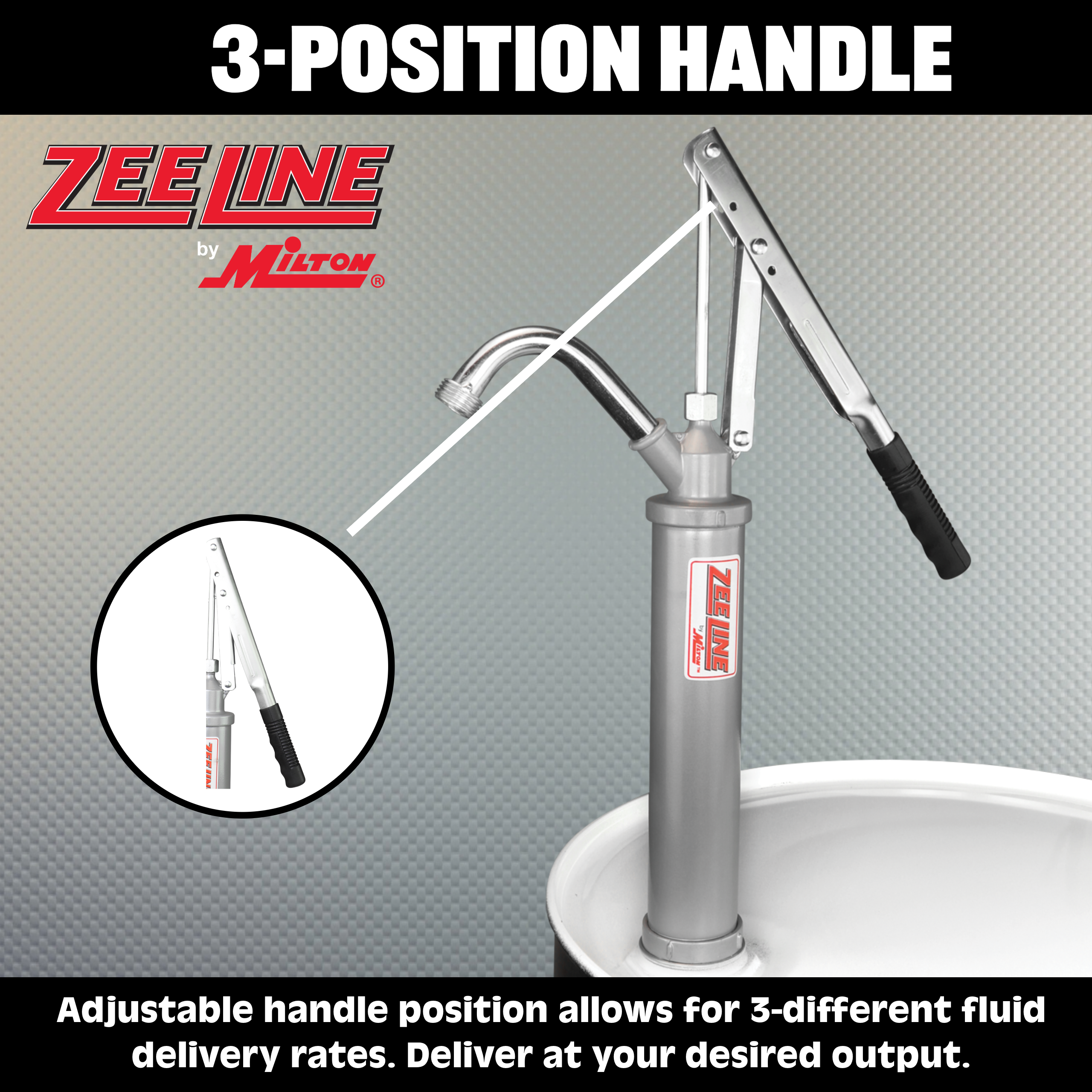 ZE381 - Hand Operated Lever Action Drum Pump (1 Gallon Per 9 Strokes)