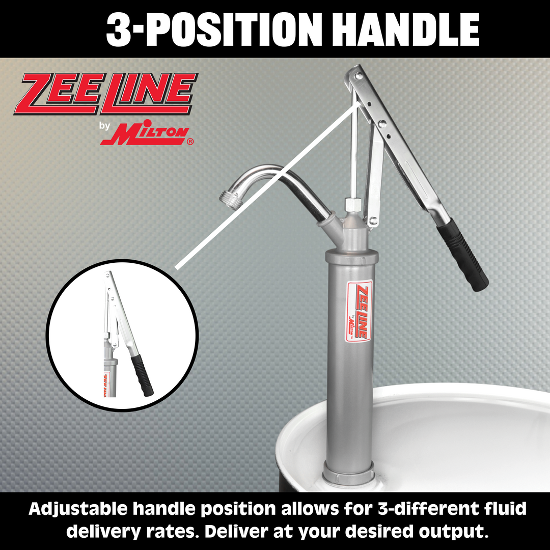 Hand operated oil pump designed for 15-55 gallon drums