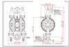 ZE64215AB - 3" Aluminum Diaphragm Pump