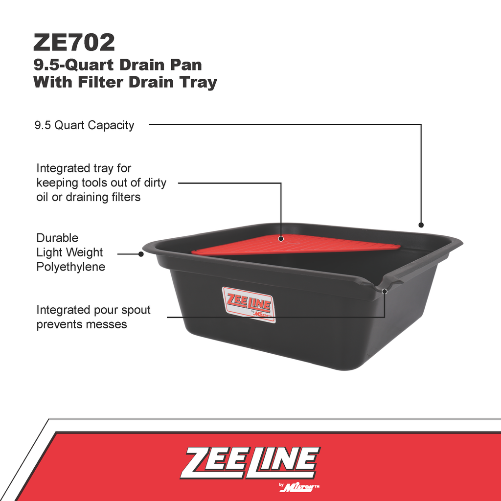 ZE702 9 5 Quart Drain Pan With Filter Drain Tray ze702-9-5-quart-drain-pan-with-filter-drain-tray