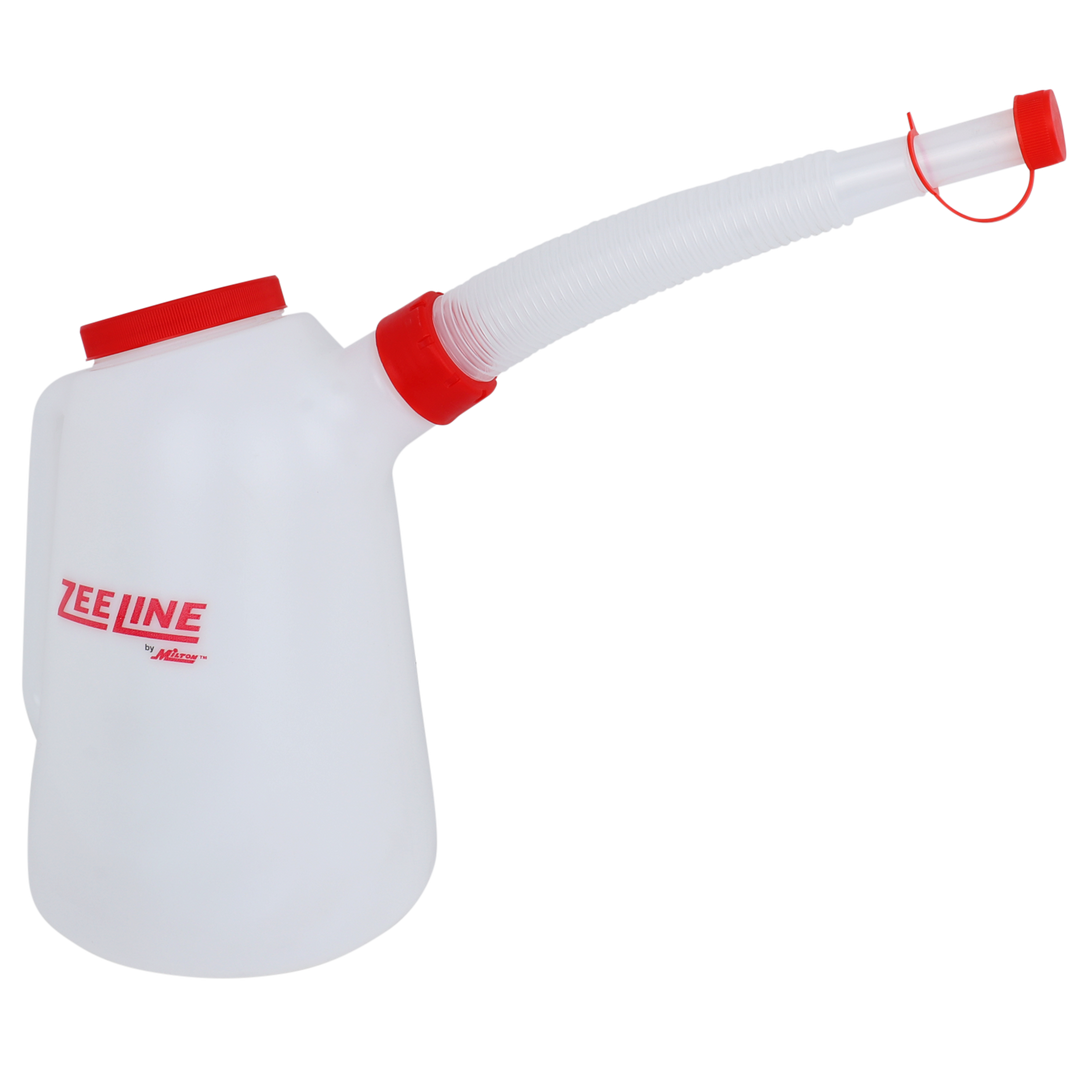 ZE757W - 5 Quart Polyethylene Oil Dispenser with Flexible Spout