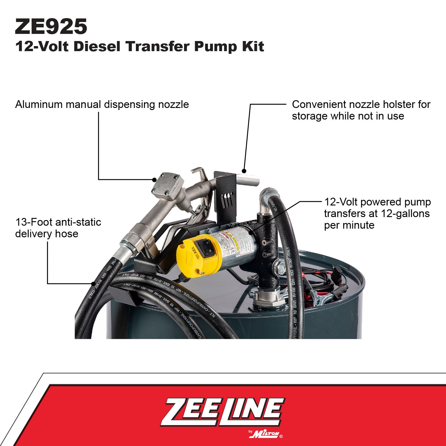 ZE925 - 12 Volt Diesel Fuel Pump (12 GPM)
