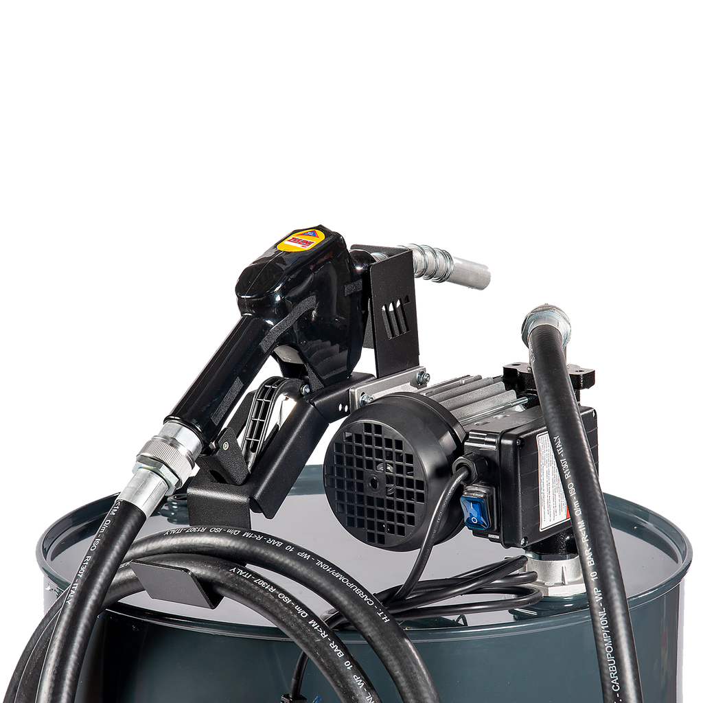 gear fuel pump Gear driven 115 volt DC fuel pump with an aluminum die cast body and 12' discharge hose with nozzle