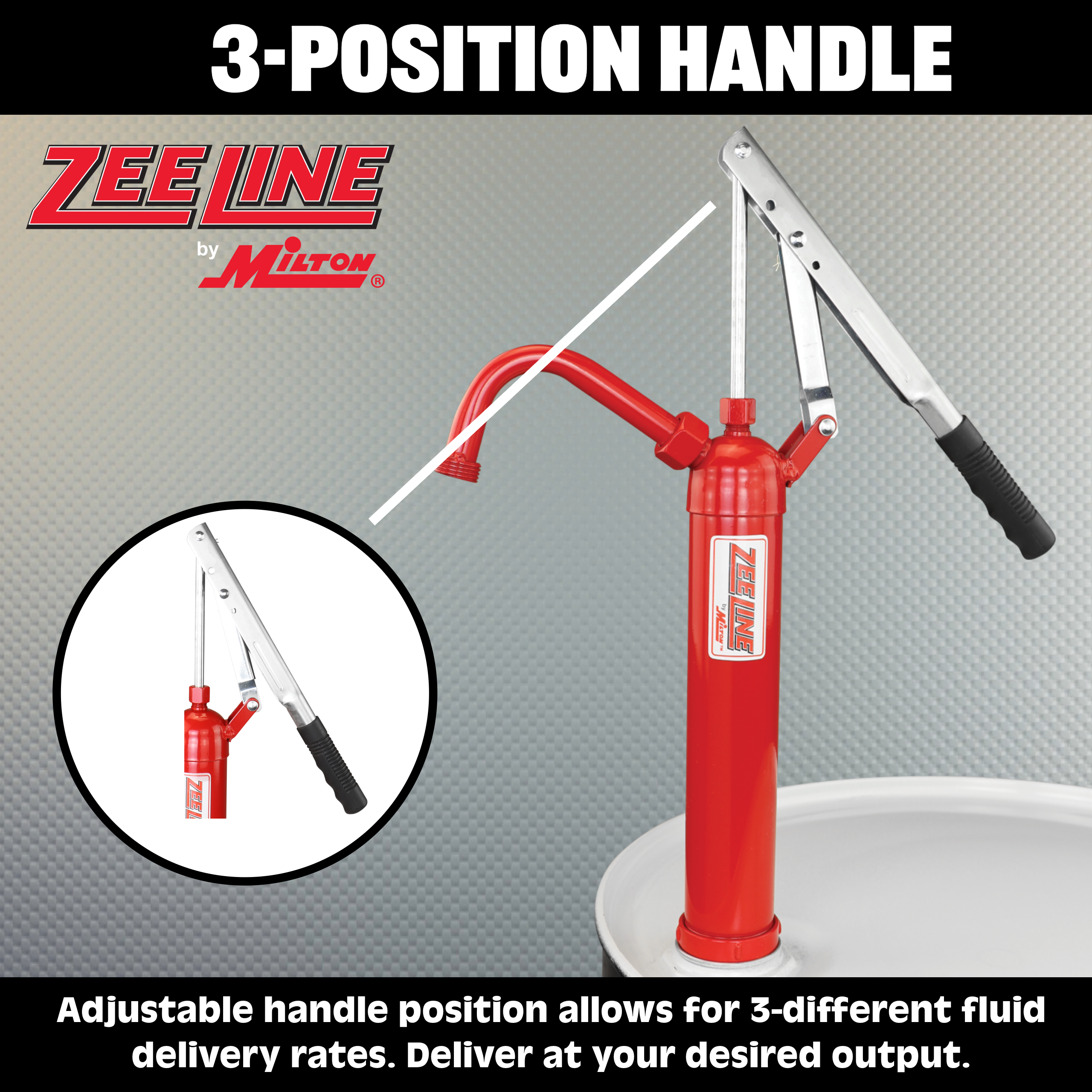 ZED-S - Hand Operated Lever Drum Pump with All Steel Body (1 Gallon Per 9 Strokes)