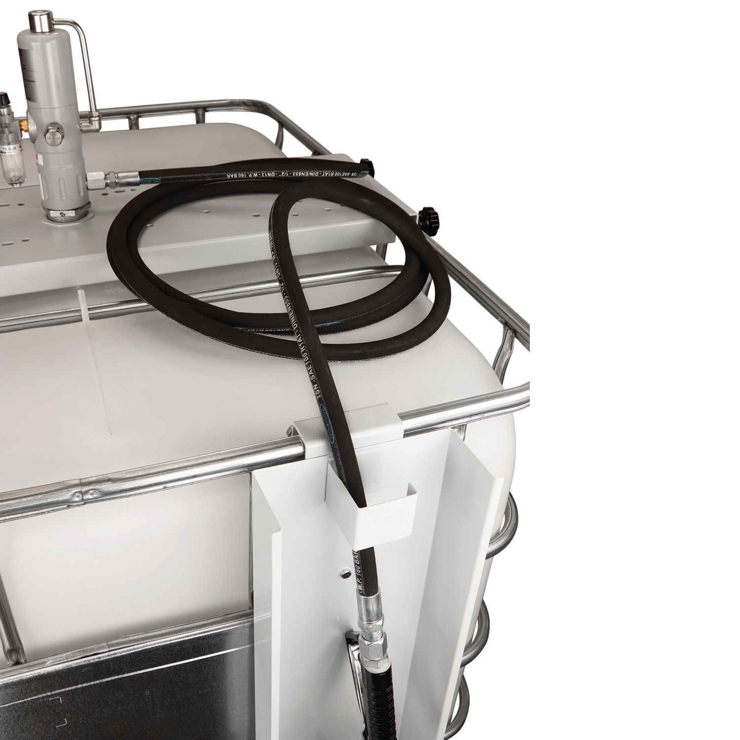 3:1 IBC Top Mount Oil Pump Kit with 15m Hose Reel & Meter Gun – Advance  Fluid Control