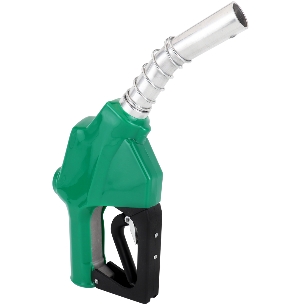 ZE1549 - Green Fuel Nozzle with Curved Spout (3/4) Inlet