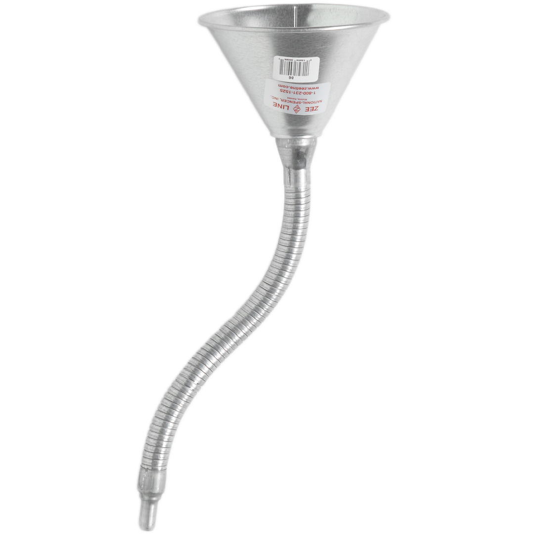 ZE86W - Funnel with Screen & 14 inch Flexible Metal Spout