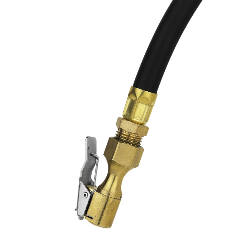 Digital Tire Inflator Car Accessories w/Accurate Air Tire Pressure Gauge, 14” Rubber Air Hose – 250 PSI, Brass Lock-On Clip Air Chuck and Compressor Accessories