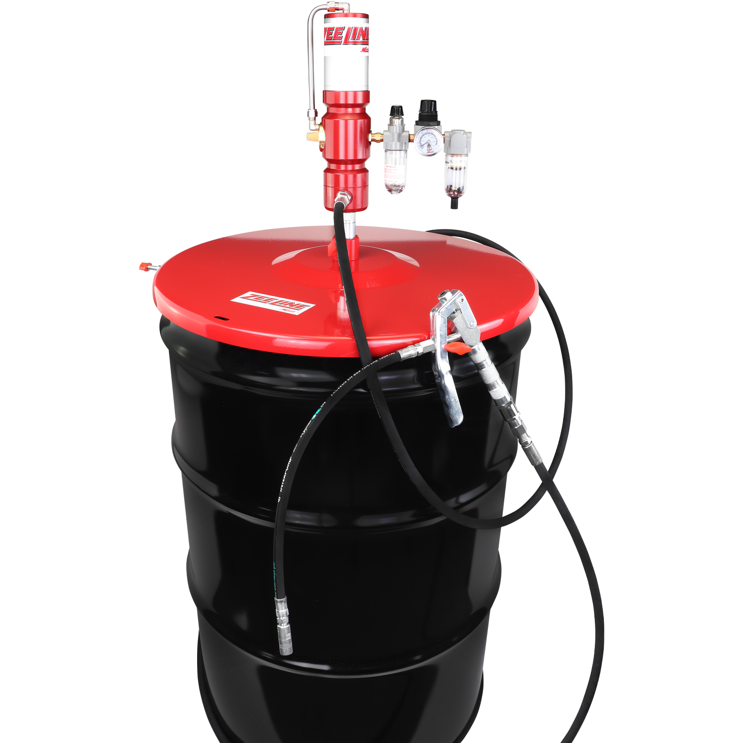 Greasing Large Valves Base ZE1212PK-Air operated 60:1 grease system for 25-50lb pail with max ...