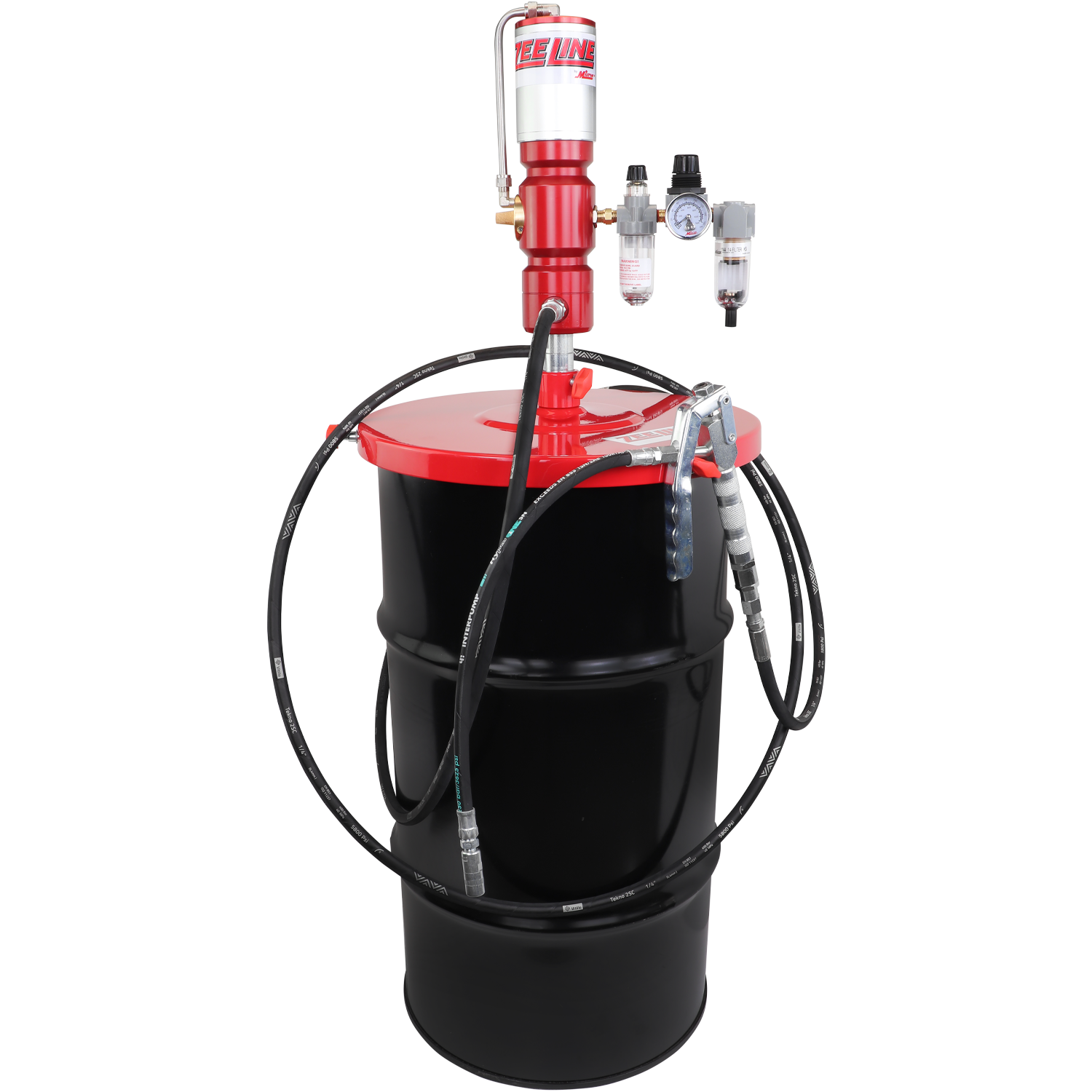 Pump Greasing Unit ZE1220PK-Air operated 60:1 grease system for 25-50lb pail with max ...