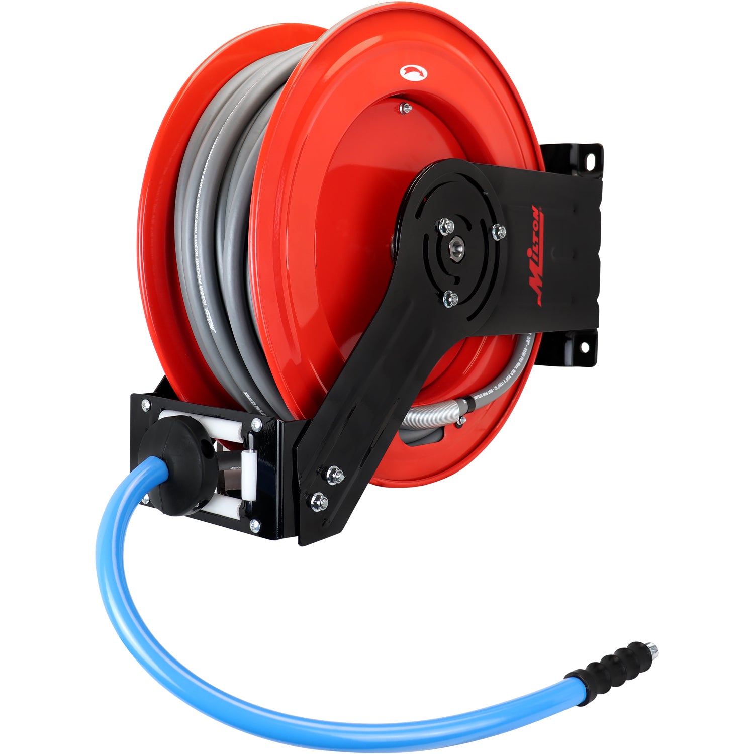 3/8" x 100' All-In-One Pressure Washer Hose Reel (kevlar braided hose)