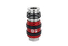 2-In-ONE Universal Safety Exhaust Industrial Coupler, 3/8" FNPT x 3/8" Body Flow, Single PATENTED
