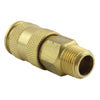 S-767W - Milton® 3/8" MNPT High Flow (V-Style) Quick-Connect Brass Coupler (Sold Individually)