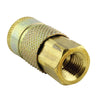 S-785W - Milton® 1/4" Brass (T-Style) Quick-Connect Female Brass Coupler (Sold Individually)