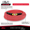 3/8" Ultra Lightweight Rubber Hose, 35' Air Hose w/ 3/8" NPT Male Inlet Thread Ends