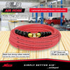 3/8" Ultra Lightweight Rubber Hose, 35' Air Hose w/ 3/8" NPT Male Inlet Thread Ends