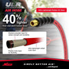 3/8" Ultra Lightweight Rubber Hose, 35' Air Hose w/ 3/8" NPT Male Inlet Thread Ends