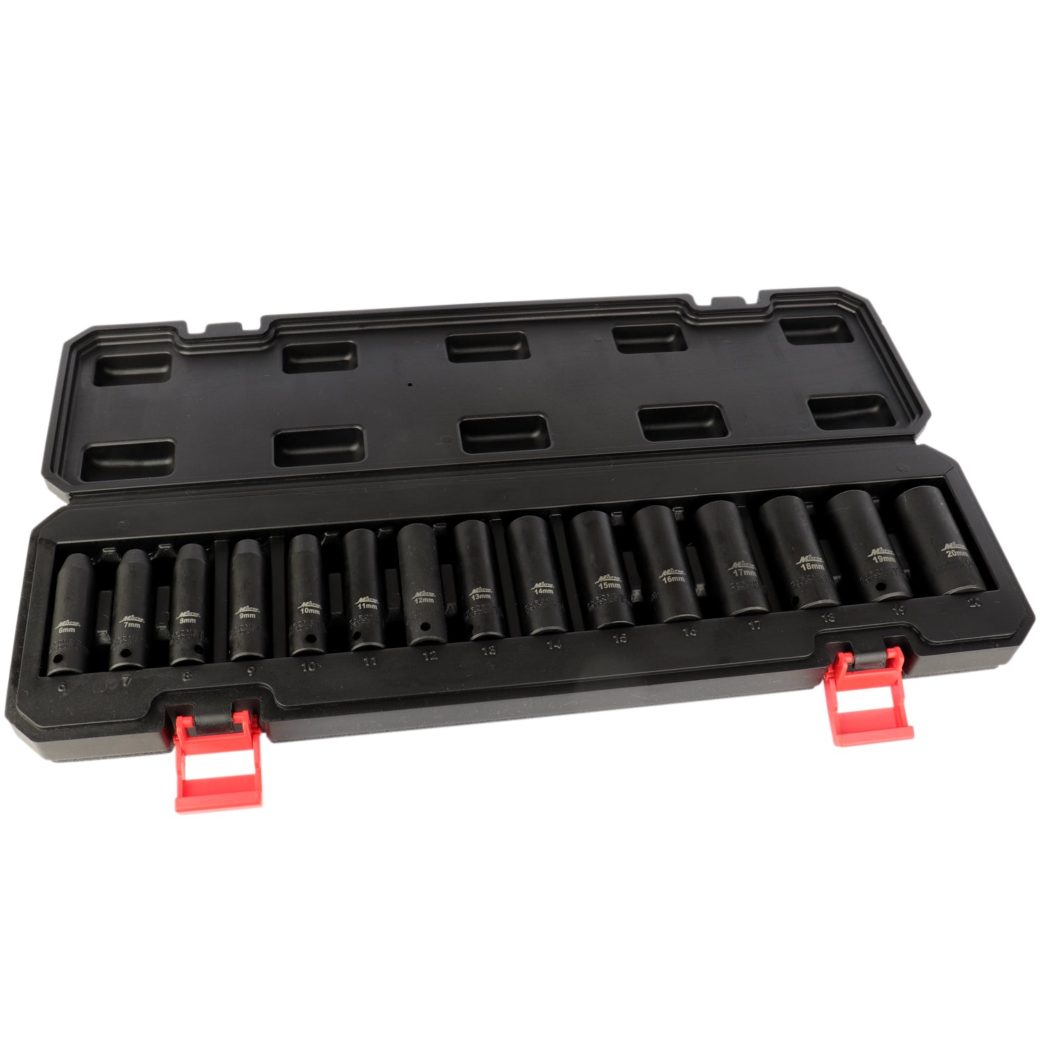 1300-SS-02 - Milton® 3/8” Drive Deep 6-20 Metric Impact Socket Set (15-Piece)