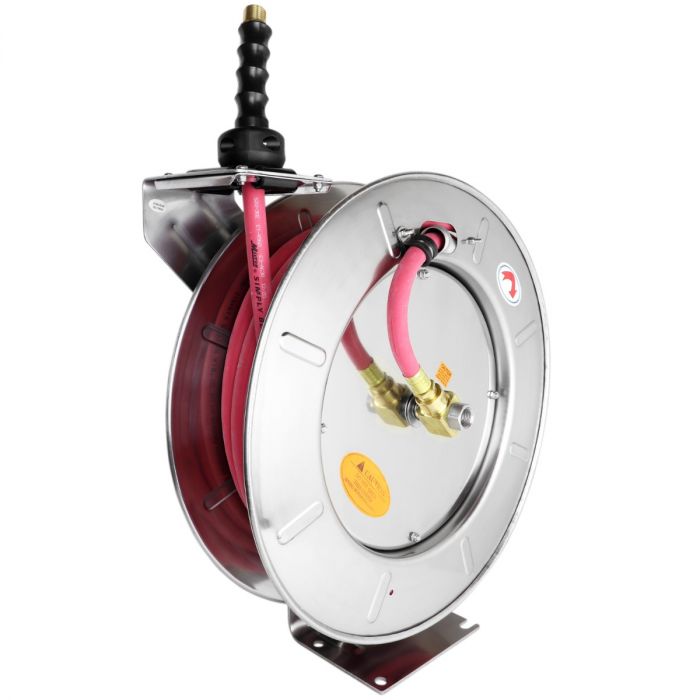 2751-2514SS - Milton® Industrial Stainless Steel Hose Reel Retractable, 1/4