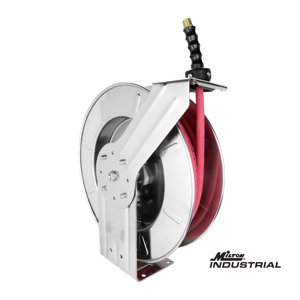 2751-5014SS - Milton® Industrial Stainless Steel Hose Reel Retractable, 1/4