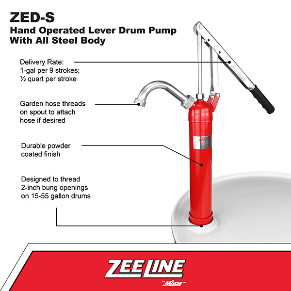 ZED-S - Hand operated oil pump designed for 15-55 gallon drums
