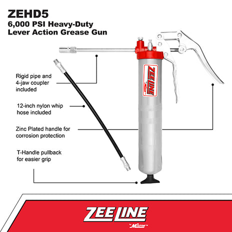 ZEHD5 – 6,000 psi Heavy-Duty pistol action grease gun