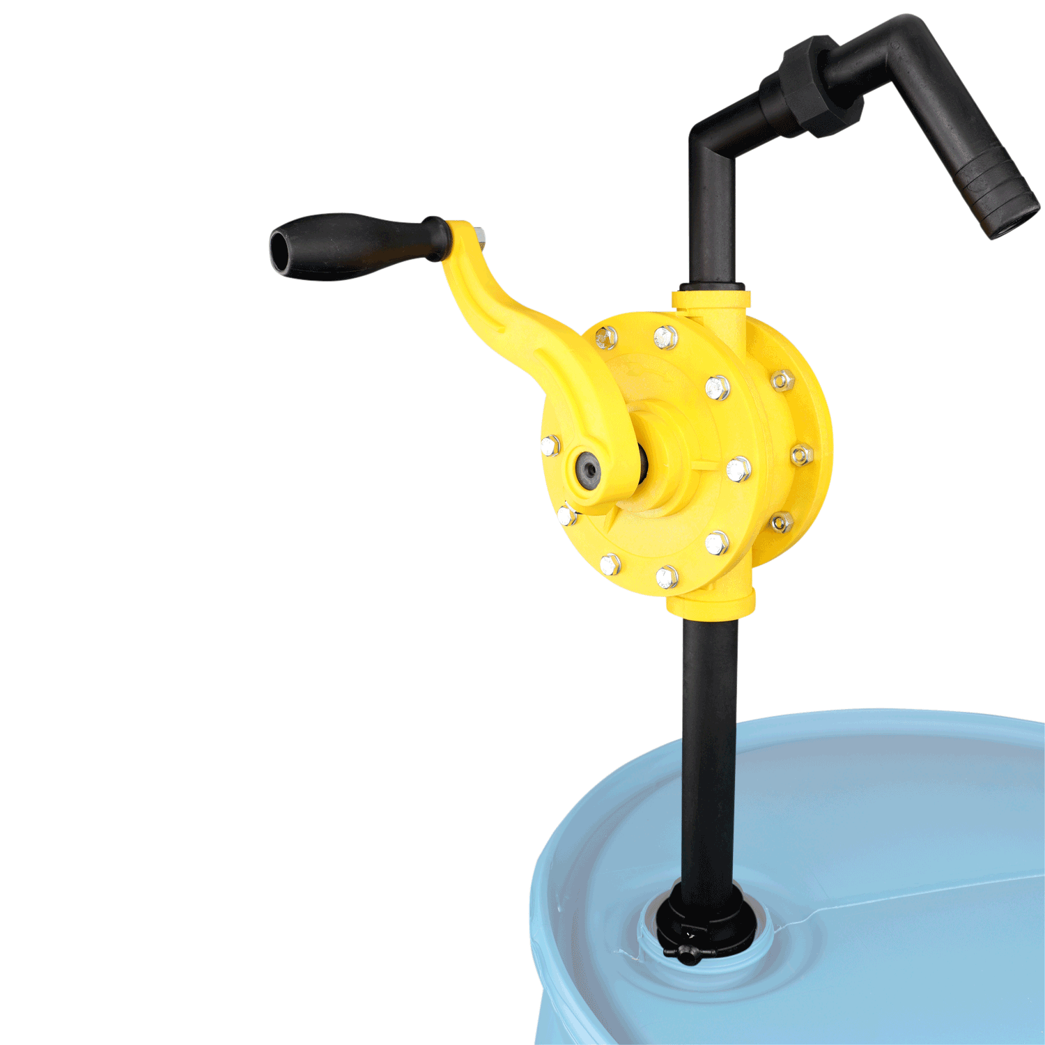 Versatile plastic 2 vane rotary pump designed for 15-55 gallon drums Versatile plastic 2 vane rotary pump designed for 15-55 gallon drums