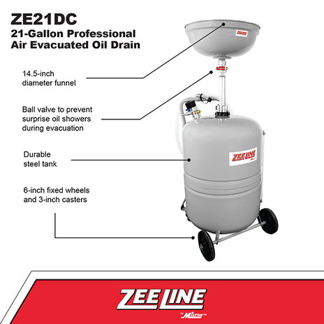 ZE21DC – 21-Gallon Professional Grade Oil Drain