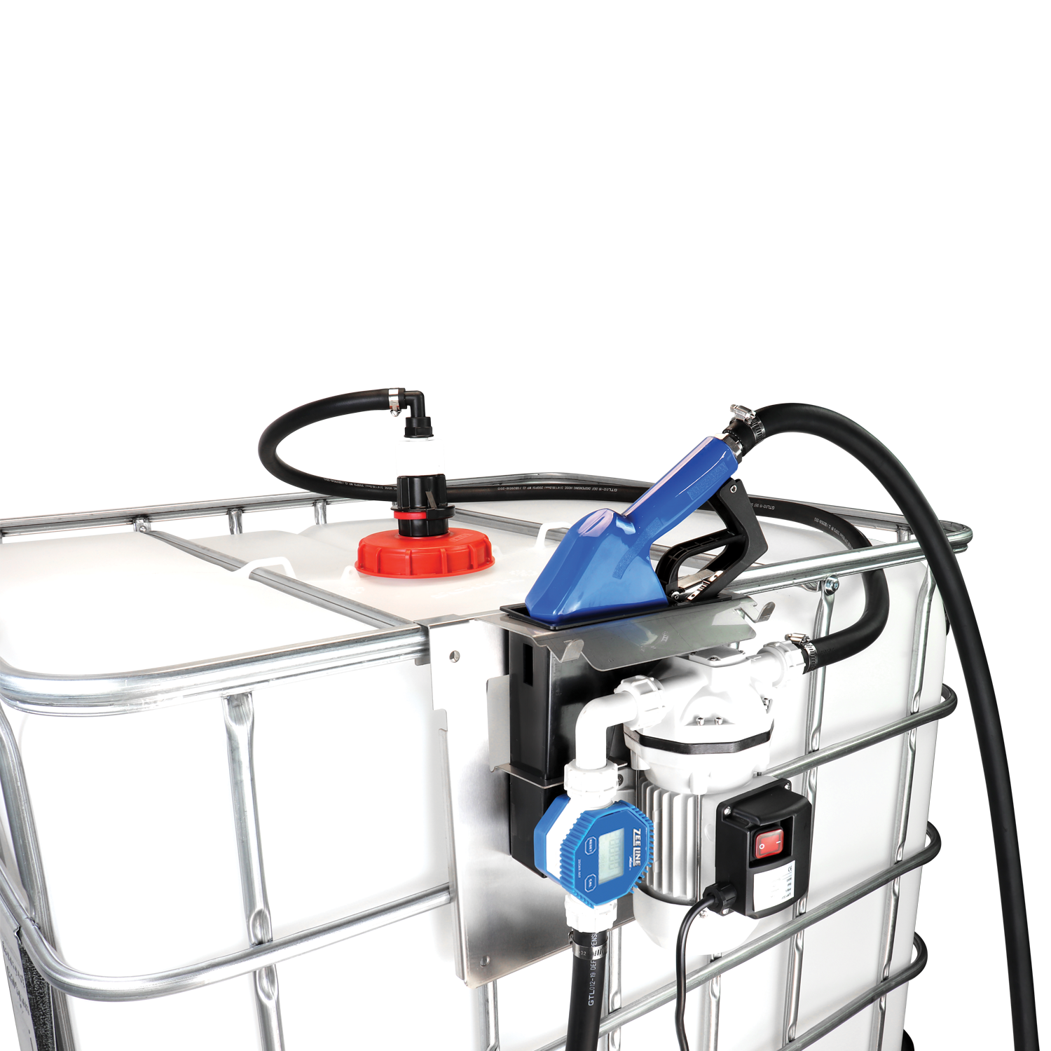ZE9115-IBC1 - DEF Electric Pump Kit w/Stainless Steel Auto Shut-Off Nozzle and Meter