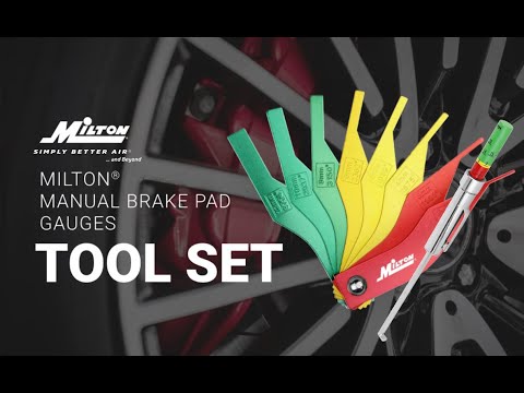 942 - Milton® 8-Piece Manual Brake Pad Gauge Metric/SAE Tool Set, Easy to Read Color Coded - 2mm to 12mm